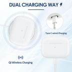 Wireless Charging Case Compatible with Air Pods Pro 1st & 2nd Gen, USB-C Charger Case Replacement Support Wireless Charging, Support Pairing & Sync Button(No Earbuds)